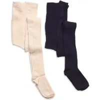 Minymo Stockings Pointelle (2-Pack) - Black - 92/98