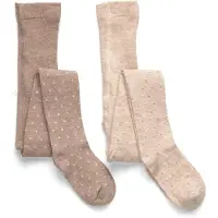 Minymo Wool Stocking - 2-Pack - Beige - 92\98