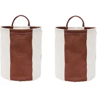 OYOY Kara säilytyskori small Ø18x22 cm 2-pack Muskottipähkinä