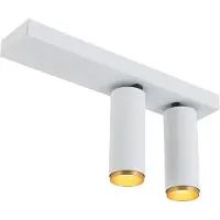 Loom Design LED-kattokohdevalo X-Beam, 2-lamppuinen, valkoinen himmennettävä, Valkoinen/opaali, Olohuone/ruokailutila, Alumiini, Moderni