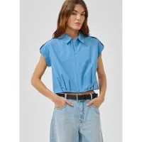 My Essential Wardrobe Mwsunna Sleeveless Shirt - Blue - 38