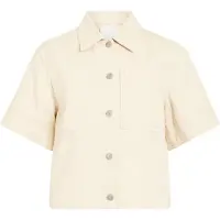 Vila Rouharper 2/4 Denim Shirt - Cream - 34