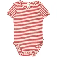 Müsli Rib Stripe S/S Body - Red - 92