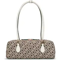 Tommy Hilfiger Th Grace Shoulder Bag Jacquard - Cream - ONE SIZE