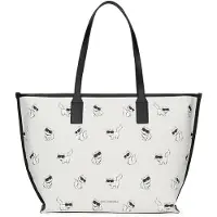 Karl Lagerfeld Ostoskassi 'Ikon Choupette' nude / vaaleanharmaa / musta / valkoinen