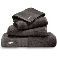 Ralph Lauren Home Player Guest Towel - Black - 40X75CM