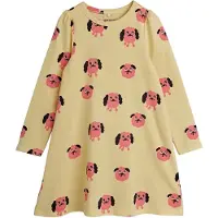 Mini Rodini Doggies Pitkähihainen Mekko Yellow Yellow 116/122 cm Keltainen 116/122 cm Tytöt