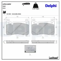 Delphi Jarrupalasarja (4kpl), levyjarru LP5116EV