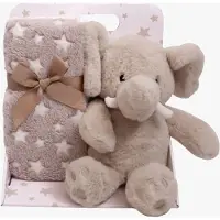 CarloBaby Norsu Fleeceviltti + Pehmolelu, Beige