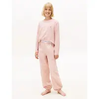 Tommy Hilfiger Ls Cuffed Pj Set - Pink - 128-140