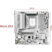 Asrock Challenger B860M WiFi 7 valkoinen LGA1851 mATX -emolevy