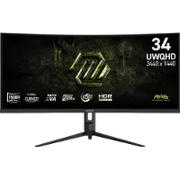 MSI 86,4 cm (34") 3440 x 1440 Pixel 9S6-3DB64H-089 21:9 UltraWide Quad HD VA 0,5 ms 200 Hz DisplayPort HDMI Pivot Height VESA