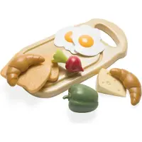 Dantoy Green Garden Breakfast Platter In Net 10 Pcs - Cream - 27.5X 7X 14.5CM