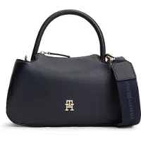 Tommy Hilfiger Käsilaukku 'TH Monogram Repeat Logo' tummansininen / punainen / valkoinen