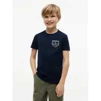 Tommy Hilfiger Outline Flag Graphic T-Shirt Ss - Navy - 152