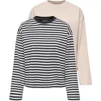 ONLY Paita 'ONLHAPPY' beige / antrasiitti