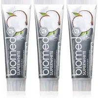 BIOMD Superwhite vahvistava hammastahna sisältää kookosöljyä 3x100 g