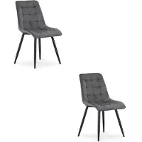 OSKAR 2 ruokapöydän tuolin setti Split, 88x46x40 cm, harmaa