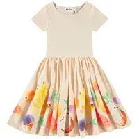 Molo Cissa Short-Sleeved Dress Dancing Fruits 92/98 cm Beige 92/98 cm Tytöt