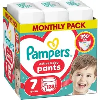 Pampers Active Baby Pants -vaipat, koko 7, 128 kpl
