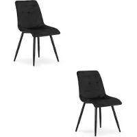 Hobby Hall 2 ruokapöydän tuolin setti Split, 88x46x40 cm, musta