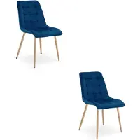Leobert 2 ruokapöydän tuolin sarja Split, 88x46x40 cm, sininen