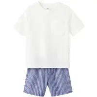 Mango Striped Short Pyjamas - White - 2-3