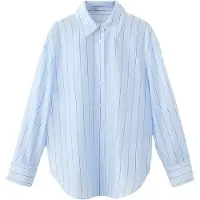 Mango Striped Lyocell Shirt - Blue - XL