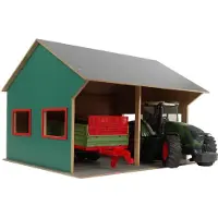 Kids Globe - Agricultural Shed for 2 Vehicles 1:16