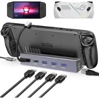 NÖRDIC Steam Deck -telakointiasema 1-6 - 1xHDMI4K60Hz, 1xUSB-C PD100W, 3xUSB-A 3.0 5Gbps, 1xRJ45 GigaLAN