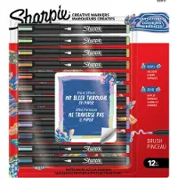 Sharpie Kreativmarker Pinselspitze Acryl Erd Farben 12er Blister (2223313)