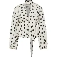 Gina Tricot Scarf Top - White - 34