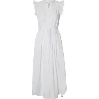 Selected Slwblair-Ida Regular Sl Long Dress Noos - White - 42