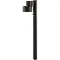 LUCANDE LED-pylväsvalaisin Elune, musta, liiketunnistin, IP44, 77 cm Elune, Musta, Alumiini, Moderni
