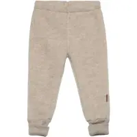 Mikk-Line Vauvan Fleecehousut Merinovilla, Melange Offwhite, 74