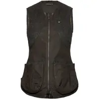 Chevalier Women's Vintage Dogsport Vest Leather Brown 44W