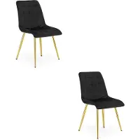 OSKAR 2 ruokapöydän tuolin setti Split, 88x46x40 cm, musta