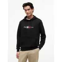 Tommy Hilfiger Collegepaita 'Flag Graphic Drawstring' burgundin punainen / musta / valkoinen