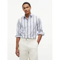 Tommy Hilfiger Paita 'Regular Fit Multicolour Stripe' laivastonsininen / vaaleansininen / roosa / valkoinen