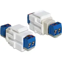 DeLOCK – Keystone Module 2 pin terminalblock > terminalblock white (86323)