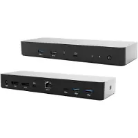 ITEC TB4INTGDUAL4KDOCPD, Langallinen, Thunderbolt 4, 90 W, 3,5 mm, 10,100,1000 Mbit/s, Musta