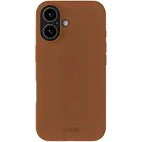 Holdit Phone Case Silicone Almond Brown iPhone 16