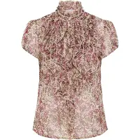 Saint tropez Liljasz Crinkle Ss Shirt - Pink - XS