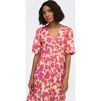 ONLY Onlauri Mikasi S/S Midi Dress Wvv Ex - Pink - XS