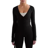 Aim'n Shape Seamless Wrap Long Sleeve - Black - S