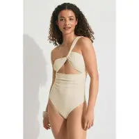 Gina Tricot  - Cutout swimsuit - Uimapuvut - Valkoinen - S - Naiset