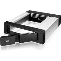Icy Box – IB-158SSK-B, 13,3 cm (5.25"), Liitinpaneeli, Musta, 3.5", SATA, SATA II, SATA III, Alumiini