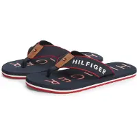 Tommy Hilfiger Varvastossut tummansininen / punainen / valkoinen