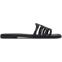 Tommy Hilfiger Th Script Flat Mule Lth - Black - 36