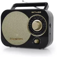 Muse Radio kannettava analoginen musta - M055RB